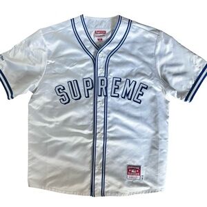 Supreme x Mitchell & Ness Men’s Satin Baseball Jersey - Size L